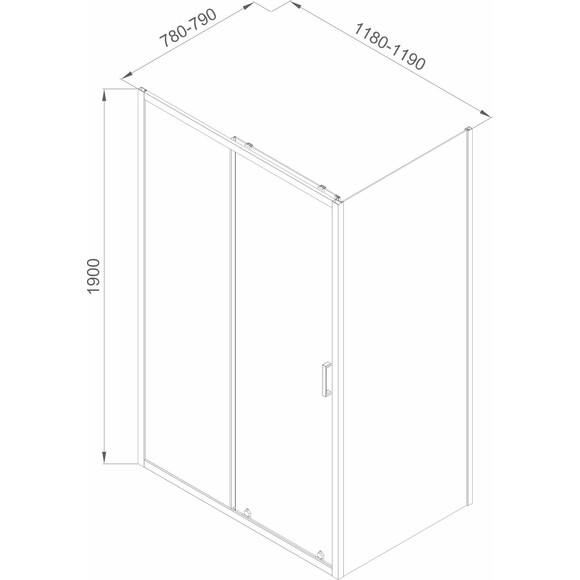 Душевая кабина Imprese Scala s09806012GR (120x80 см, стекло тонированное, профиль хром), Доступные размеры: 120 x 80, фото 2