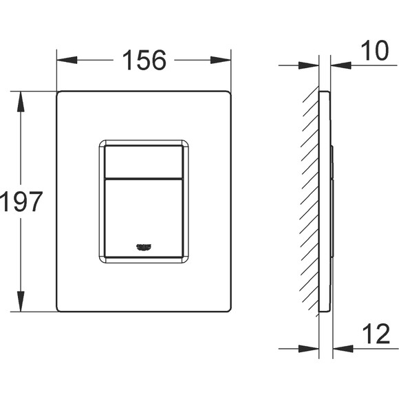 Інсталяція для унітазу 4 в 1 Grohe Rapid SL 3884000G_38732KF0 (з клавішею змиву, прокладкою та кріпленням до стіни), Колір виробника: чорний матовий, фото , изображение 12
