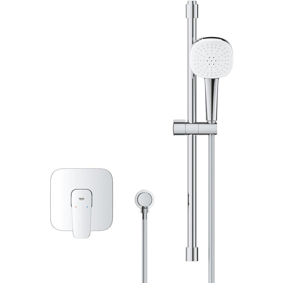 Зовнішня частина змішувача прихованого монтажу для душу Grohe Cubeo 1053350000 (з душовим гарнітуром), Колір виробника: хром, фото , изображение 2