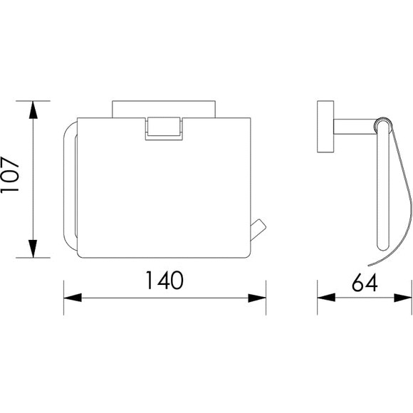 Тримач туалетного паперу Imprese Valtice Chrome 142320 (з кришкою), фото , изображение 2