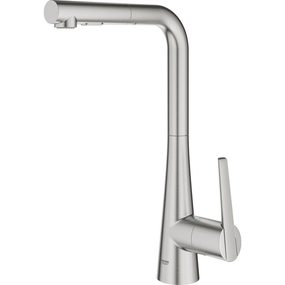 Змішувач для кухні Grohe Scala 30441DC0 (суперсталь, з висувною лійкою), Колір виробника: суперсталь, фото , изображение 5