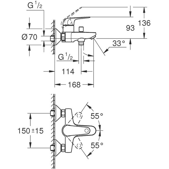 Смеситель для ванны Grohe QuickFix Swift 24335001, фото 13