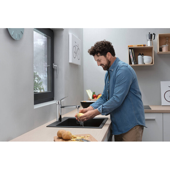 Мийка для кухні Hansgrohe S51 Stonegrey 43312290 (S510-F450, 55x50 см, сірий камінь), Доступні розміри: 55 x 50, Колір виробника: сірий камінь, фото , изображение 3