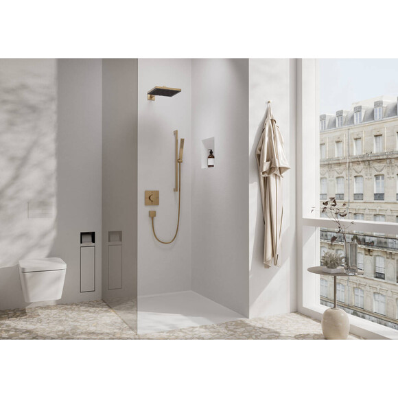 Лейка для душа Hansgrohe Pulsify E Ecosmart Brushed Bronze 24320140 (брашированная бронза, однорежимная), Цвет производителя: брашированная бронза, фото 5