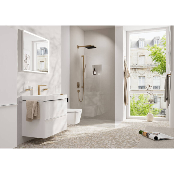 Лейка для душа Hansgrohe Pulsify E Ecosmart Brushed Bronze 24320140 (брашированная бронза, однорежимная), Цвет производителя: брашированная бронза, фото 7
