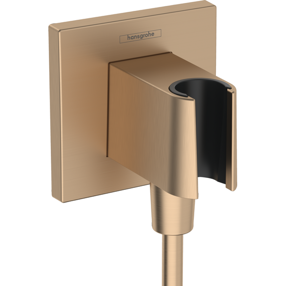 Підключення для душового шлангу Hansgrohe Fixfit E Brushed Bronze 26889140 (брошована бронза), Колір виробника: брашована бронза, фото 