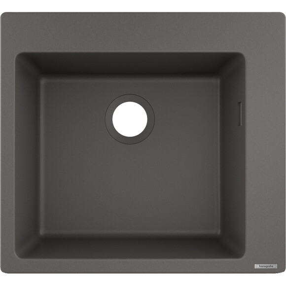 Мийка для кухні Hansgrohe S51 Stonegrey 43312290 (S510-F450, 55x50 см, сірий камінь), Доступні розміри: 55 x 50, Колір виробника: сірий камінь, фото 