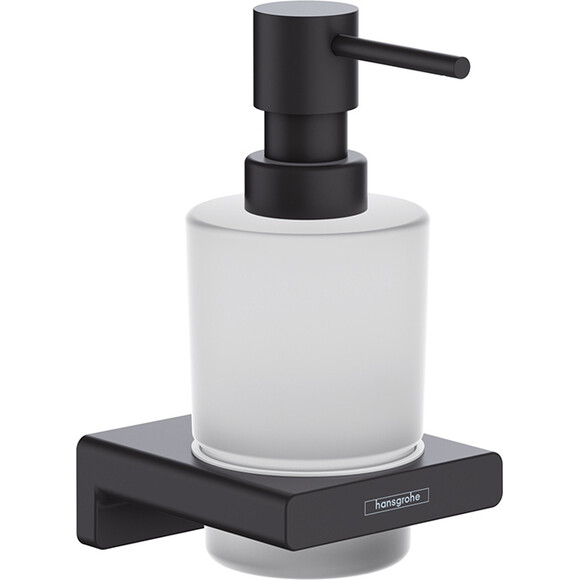 Дозатор для жидкого мыла Hansgrohe AddStoris Black Matt 41745670 (черный матовый, настенный), Цвет производителя: черный матовый, фото 