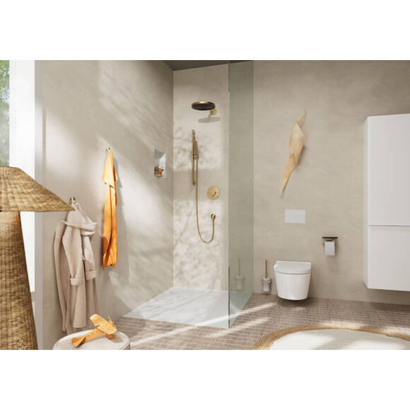 Лейка для душа Hansgrohe Pulsify S Ecosmart+ Brushed Bronze 24126140 (брашированная бронза, однорежимная), Цвет производителя: брашированная бронза, фото 8