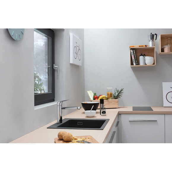 Мийка для кухні Hansgrohe S51 Stonegrey 43312290 (S510-F450, 55x50 см, сірий камінь), Доступні розміри: 55 x 50, Колір виробника: сірий камінь, фото , изображение 4