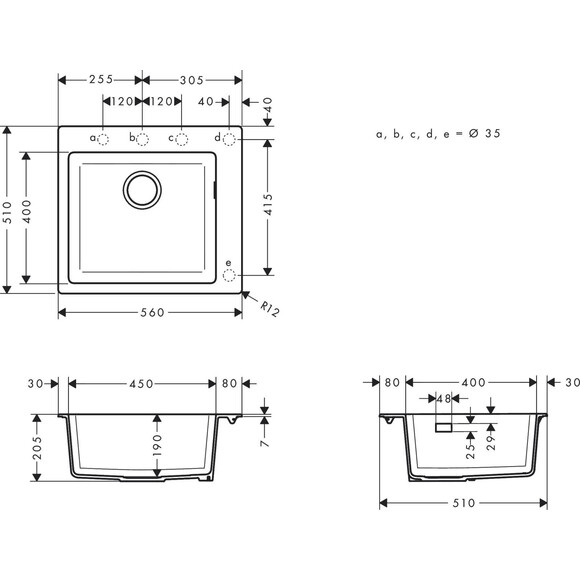 Мийка для кухні Hansgrohe S51 Stonegrey 43312290 (S510-F450, 55x50 см, сірий камінь), Доступні розміри: 55 x 50, Колір виробника: сірий камінь, фото , изображение 9