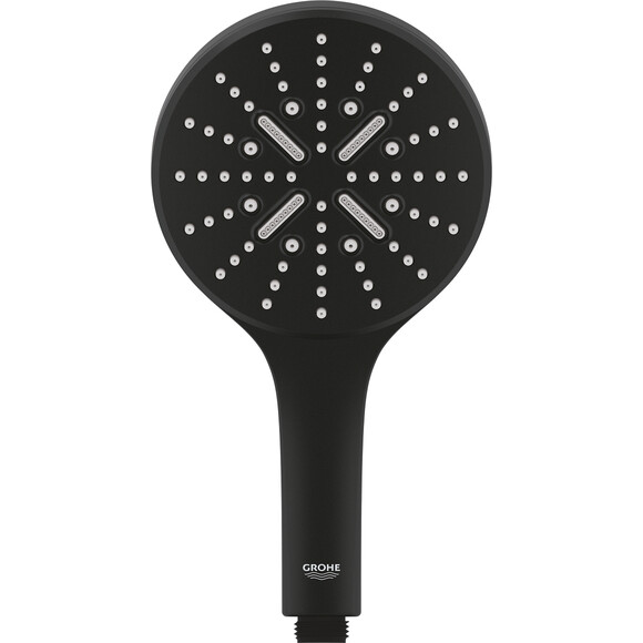 Лійка для душу Grohe Rainshower SmartActive 130 22127KF0 (фантомний чорний, трирежимна), фото , изображение 3