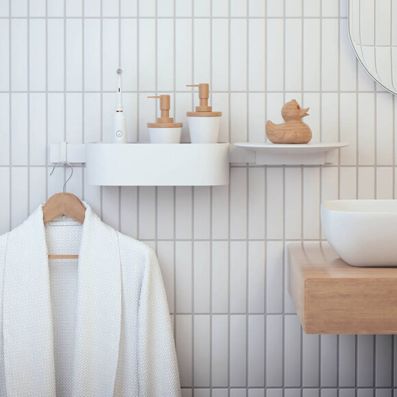Тримач аксесуарів Hansgrohe WallStoris Matt White 27902700 (50 см, білий матовий), Колір виробника: білий матовий, фото , изображение 3