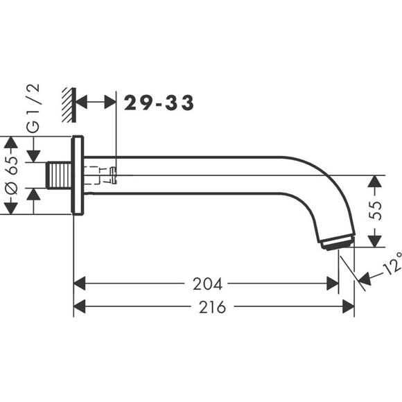Кронштейн душовий Hansgrohe Pulsify E Black Matt 71420670 (чорний матовий), Колір виробника: чорний матовий, фото , изображение 2