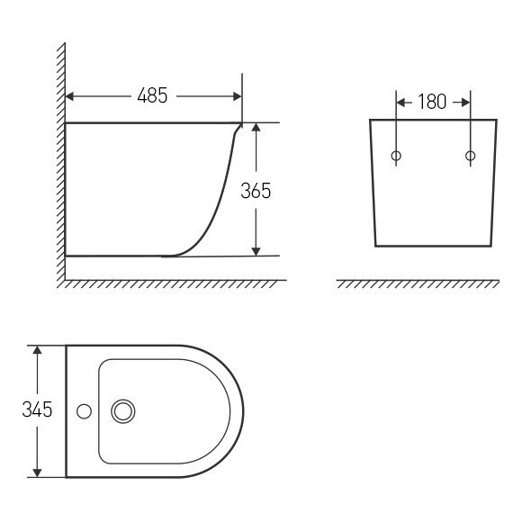 Комплект унітаз підвісний Volle Avila Rimless 13-66-051 + біде підвісне Volle Avila 13-66-052, фото , изображение 7