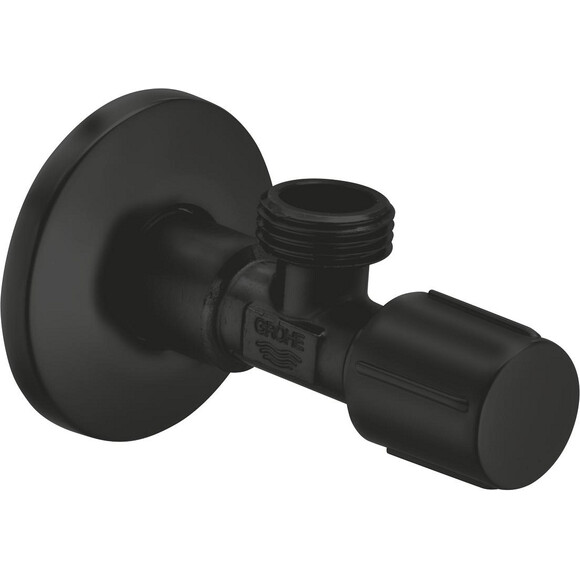 Угловой вентиль 1/2" - 1/2" Grohe 1023422430 (черный матовый), фото 