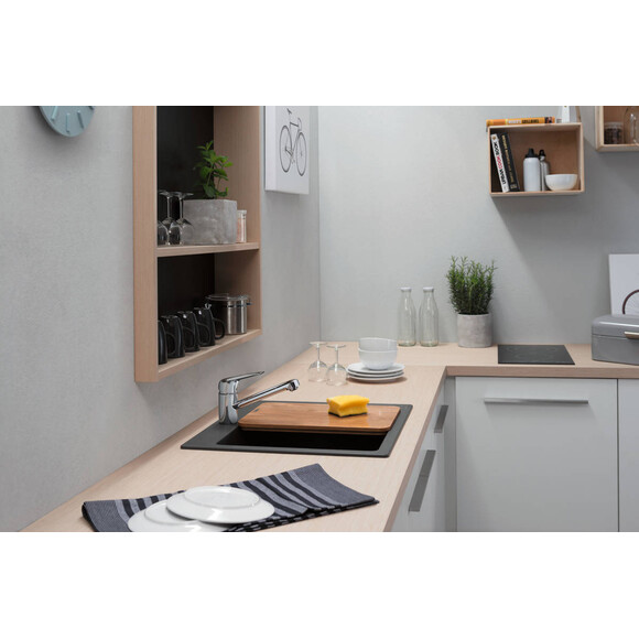 Мийка для кухні Hansgrohe S51 Stonegrey 43312290 (S510-F450, 55x50 см, сірий камінь), Доступні розміри: 55 x 50, Колір виробника: сірий камінь, фото , изображение 6