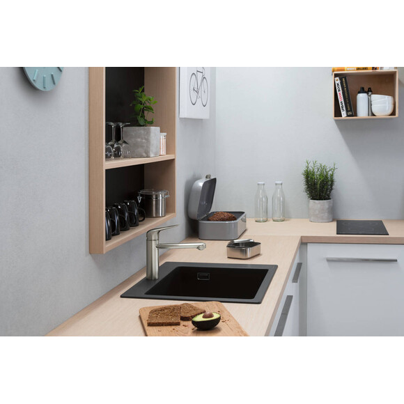 Мийка для кухні Hansgrohe S51 Stonegrey 43312290 (S510-F450, 55x50 см, сірий камінь), Доступні розміри: 55 x 50, Колір виробника: сірий камінь, фото , изображение 7