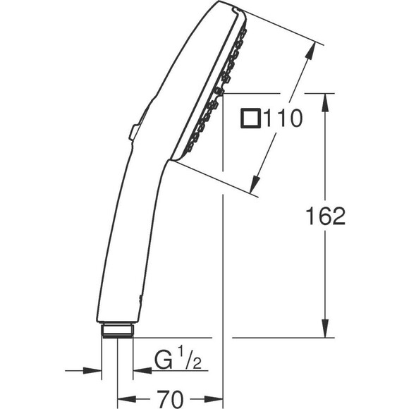 Лійка для душу Grohe Tempesta 110 Cube 2757130E (дворежимна), фото , изображение 6