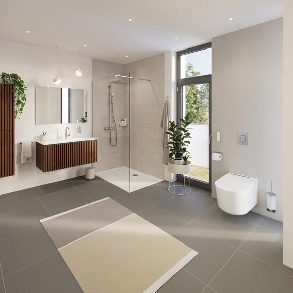 Безобідковий підвісний унітаз-біде Grohe Sensia Pro 36508SH0 (воронкоподібний, з сидінням), фото , изображение 15