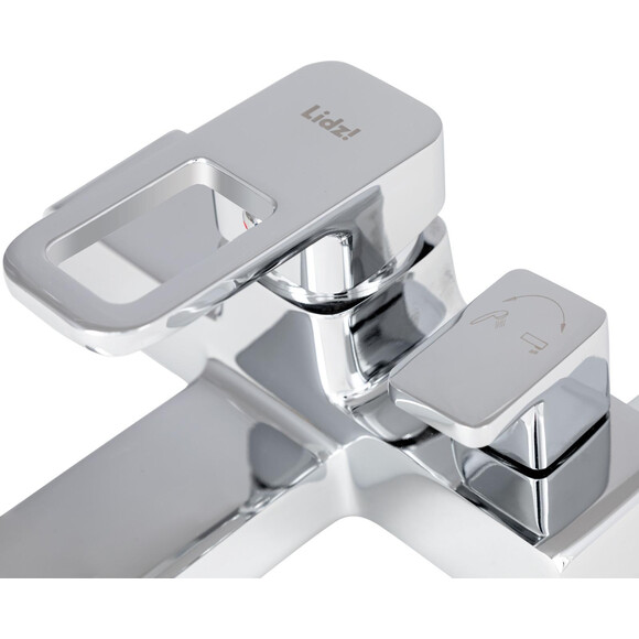 Змішувач для ванни Lidz Wawel 006 Chrome LDWAW006CRM45388 (хром, з лійкою та шлангом), Колір виробника: хром, фото , изображение 4