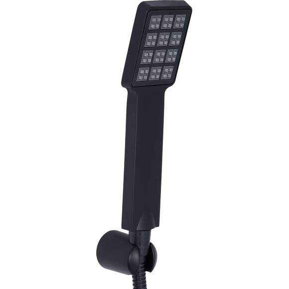 Змішувач для ванни Lidz Wawel 005 Black Matt LDWAW005BLA45394 (чорний матовий, з лійкою та шлангом), Колір виробника: чорний матовий, фото , изображение 5