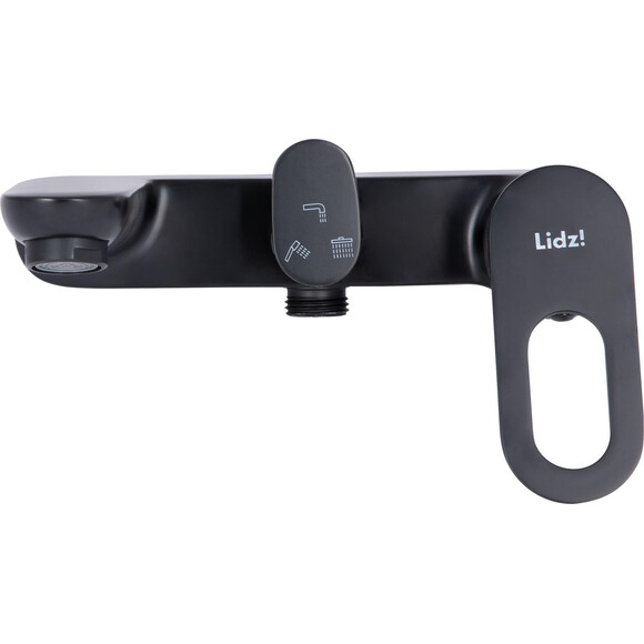 Душова система Lidz Latwa 1030 Black Matt LDLAT1030BLA45422 (чорна матова, з виливом), Колір виробника: чорний матовий, фото , изображение 5