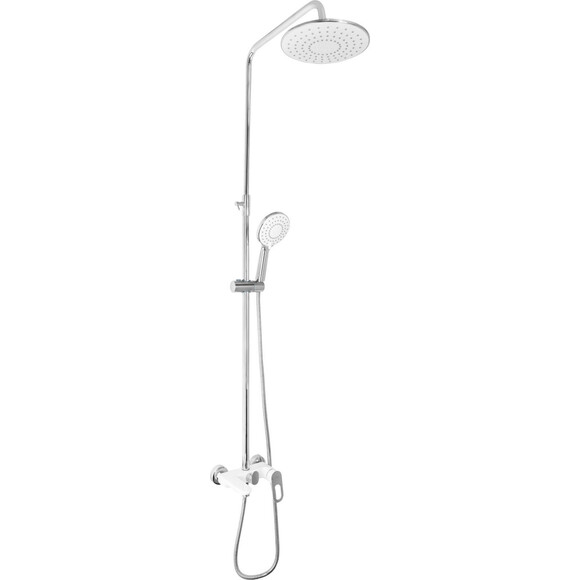 Душевая система Lidz Latwa 1030 White/Chrome LDLAT1030WHI45427 (белая/хром, с изливом), Цвет производителя: белый, хром, фото 