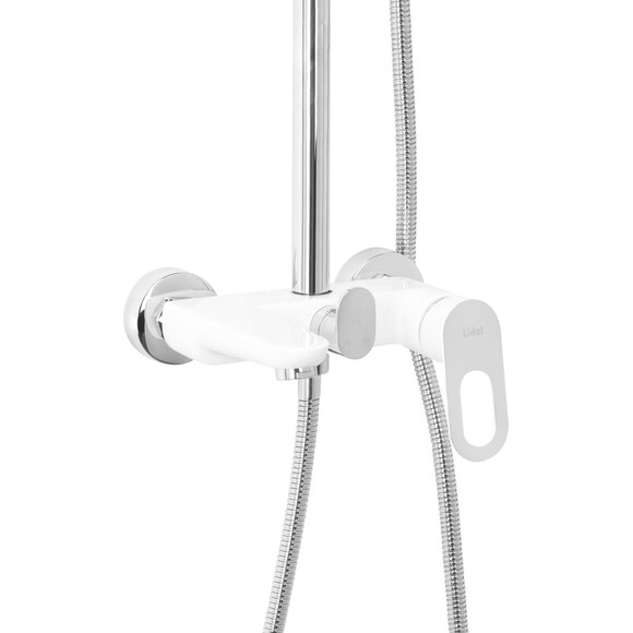Душевая система Lidz Latwa 1030 White/Chrome LDLAT1030WHI45427 (белая/хром, с изливом), Цвет производителя: белый, хром, фото 2