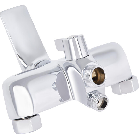 Змішувач для ванни Qtap Vlasta New Chrome QTVLA260CRM45644 (хром, з лійкою та шлангом), Колір виробника: хром, фото , изображение 2