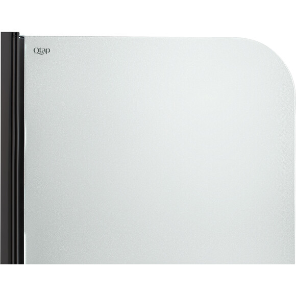 Штора на ванну Qtap Standard Black STDBLM407513APL (75x130 см, стекло матовое, профиль черный), Доступные размеры: 75 x 130, Цвет производителя: черный, фото 4