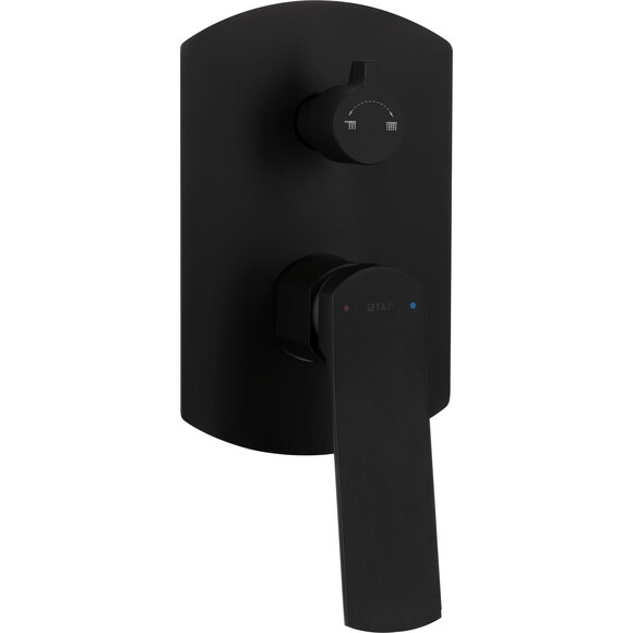 Душова система Qtap Slavonice Black Matt QTSLA113BLM45900 (чорна матова, прихованого монтажу), Колір виробника: чорний матовий, фото , изображение 2