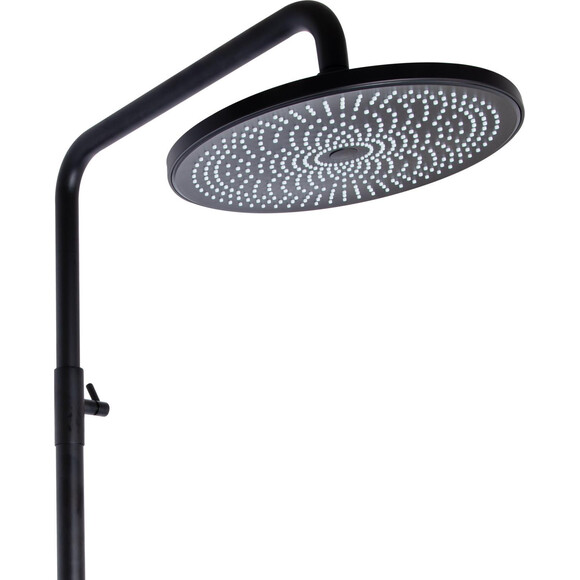 Душевая система Qtap Slavonice Black Matt QTSLA111BLM45906 (черная матовая, с изливом, каскад), Цвет производителя: черный матовый, фото 4