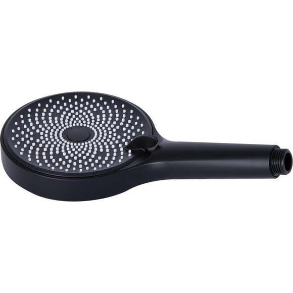 Душевая система Qtap Slavonice Black Matt QTSLA111BLM45906 (черная матовая, с изливом, каскад), Цвет производителя: черный матовый, фото 5