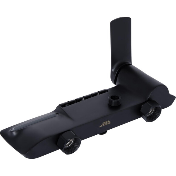 Душевая система Qtap Slavonice Black Matt QTSLA111BLM45906 (черная матовая, с изливом, каскад), Цвет производителя: черный матовый, фото 9