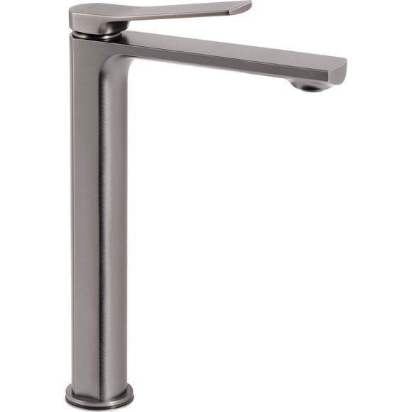 Смеситель для умывальника Qtap Slavonice Gunmetal Black QTSLA269GMB45925 (черный металлик, высокий), фото 