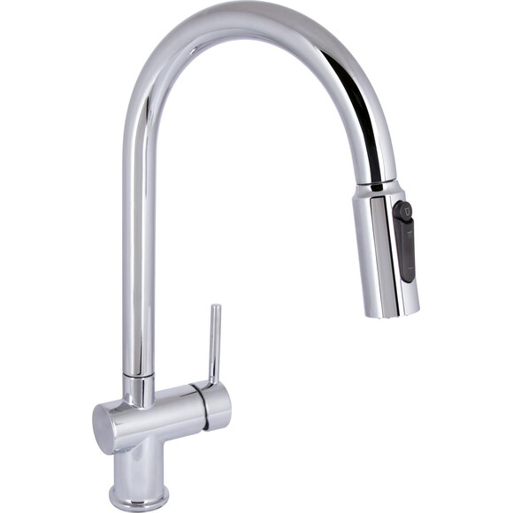 Змішувач для кухні Qtap Rozcesti Chrome QTROZ366CRM45938 (хром, з висувною лійкою та підключенням питної води), Колір виробника: хром, фото 