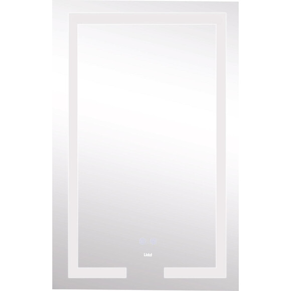 Дзеркало для ванної кімнати Lidz Kubis LD78LF9365080 (80x50 см, з підсвічуванням, антизапотіванням та диммером), фото , изображение 3