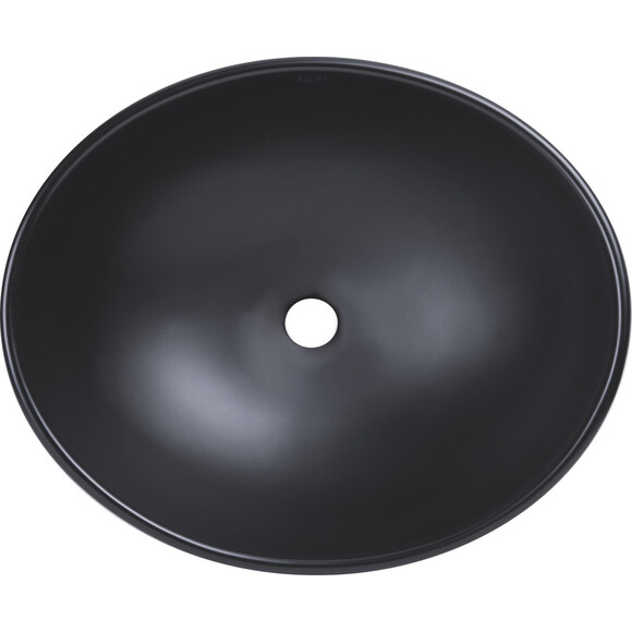 Умивальник Qtap Dove Black Matt QT06116062AMB (41x34 см, чорний матовий, чаша), фото 