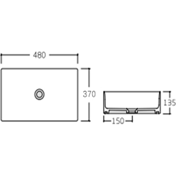 Умывальник Qtap Tern White Glossy QT17116069W (48x37 см, белый глянцевый), Доступные размеры: 48 x 37, Цвет производителя: белый глянец, фото 5