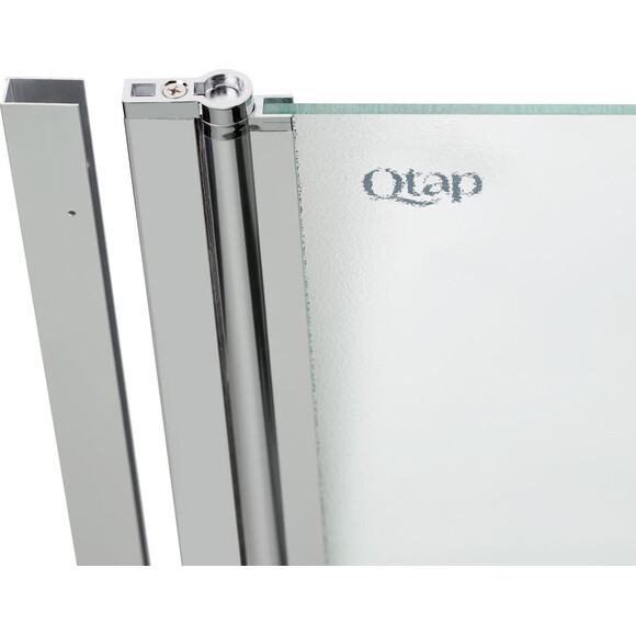 Штора на ванну Qtap Standard Chrome STDCRM407513APL (75x130 см, стекло матовое, профиль хром), Доступные размеры: 75 x 130, Цвет производителя: хром, фото 8