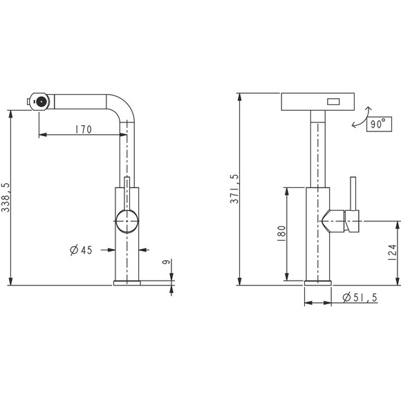 Змішувач для кухні Lidz Aria 015FLT Nickel LDARI015FLTNKS37643 (нікель, з висувною каскадною лійкою), фото , изображение 5