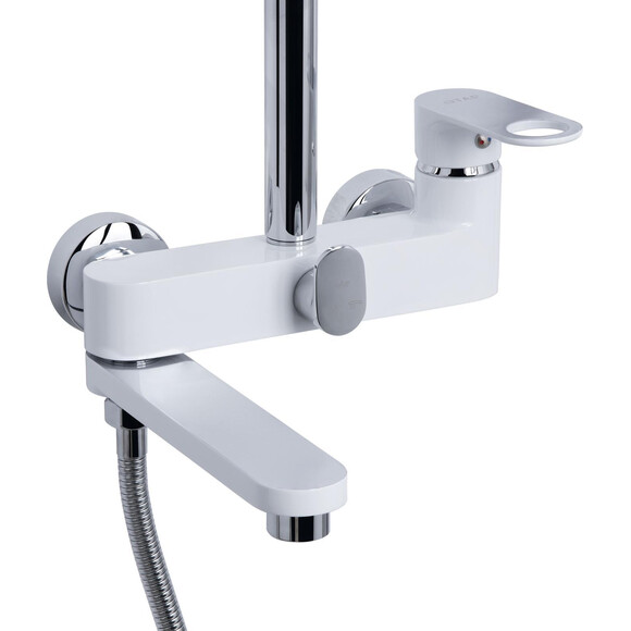 Душова система Qtap Jay White/Chrome QTJAY111CRW45555 (біла/хром, з виливом), Колір виробника: білий, хром, фото , изображение 2