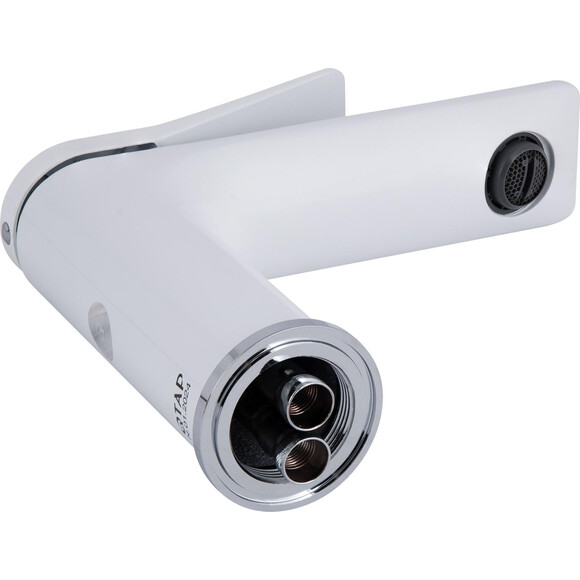 Змішувач для умивальника Qtap Presto Chrome/White QTPRE270CRW45576 (хром/білий), Колір виробника: хром, білий, фото , изображение 2