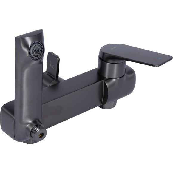 Душова система Qtap Vlasta New Gunmetal Black QTVLA111GMB45651 (чорний металік, з виливом), Колір виробника: чорний металік, фото , изображение 4