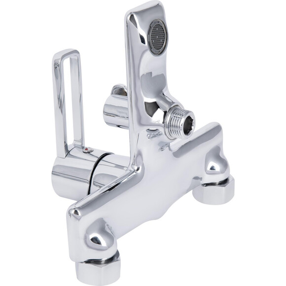 Змішувач для ванни Qtap Taurus Chrome QTTAU259CRM45661 (з лійкою та шлангом), Колір виробника: хром, фото , изображение 5