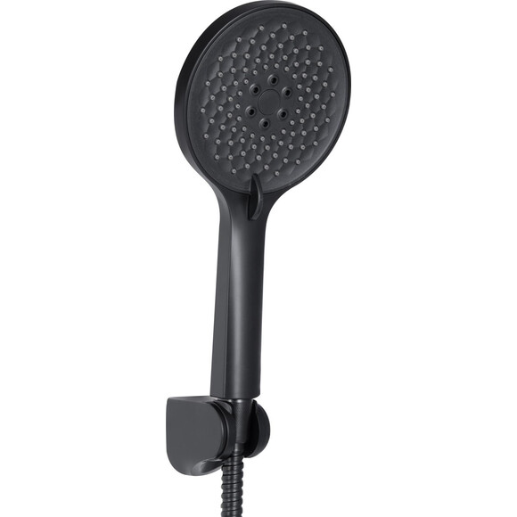 Змішувач для ванни Qtap Taurus Black Matt QTTAU259BLM45662 (чорний матовий, з лійкою та шлангом), Колір виробника: чорний матовий, фото , изображение 4