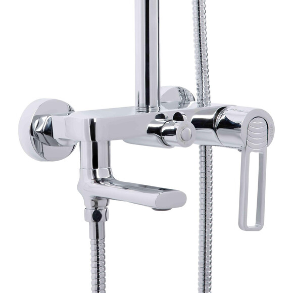 Душова система Qtap Taurus Chrome QTTAU111CRM45665 (хром, з виливом), Колір виробника: хром, фото , изображение 2