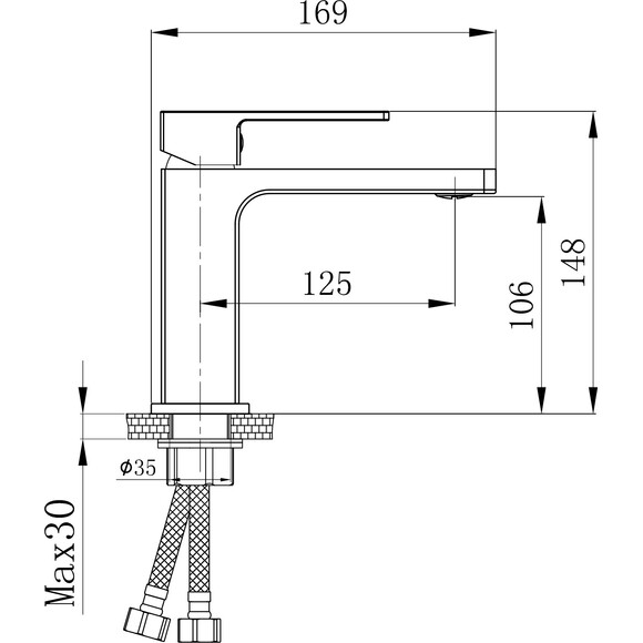 Смеситель для умывальника Qtap Gemini Chrome/White QTGEM270CRW45675 (хром/белый), Цвет производителя: хром, белый, фото 4