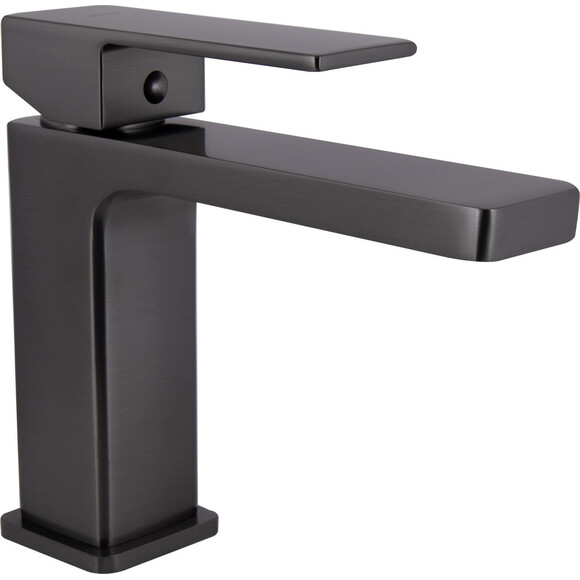 Смеситель для умывальника Qtap Gemini Gunmetal Black QTGEM270GMB45676 (черный металлик), Цвет производителя: черный металлик, фото 